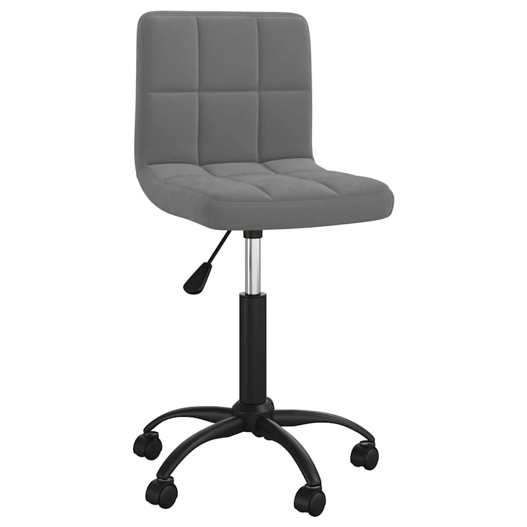 Chaise pivotante de bureau 40 x 47 x 87,5 cm gris foncé velours – vue de face