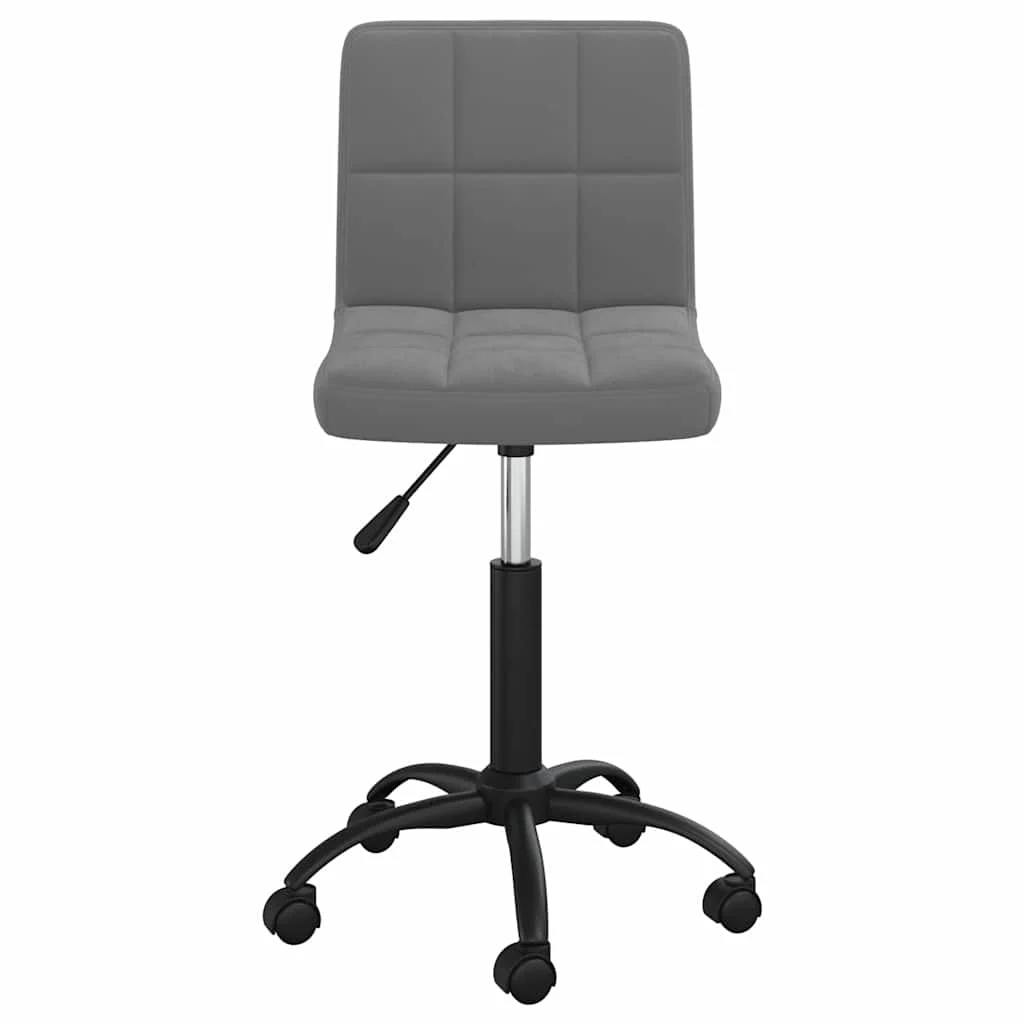 Chaise pivotante de bureau 40 x 47 x 87,5 cm gris foncé velours – vue de côté