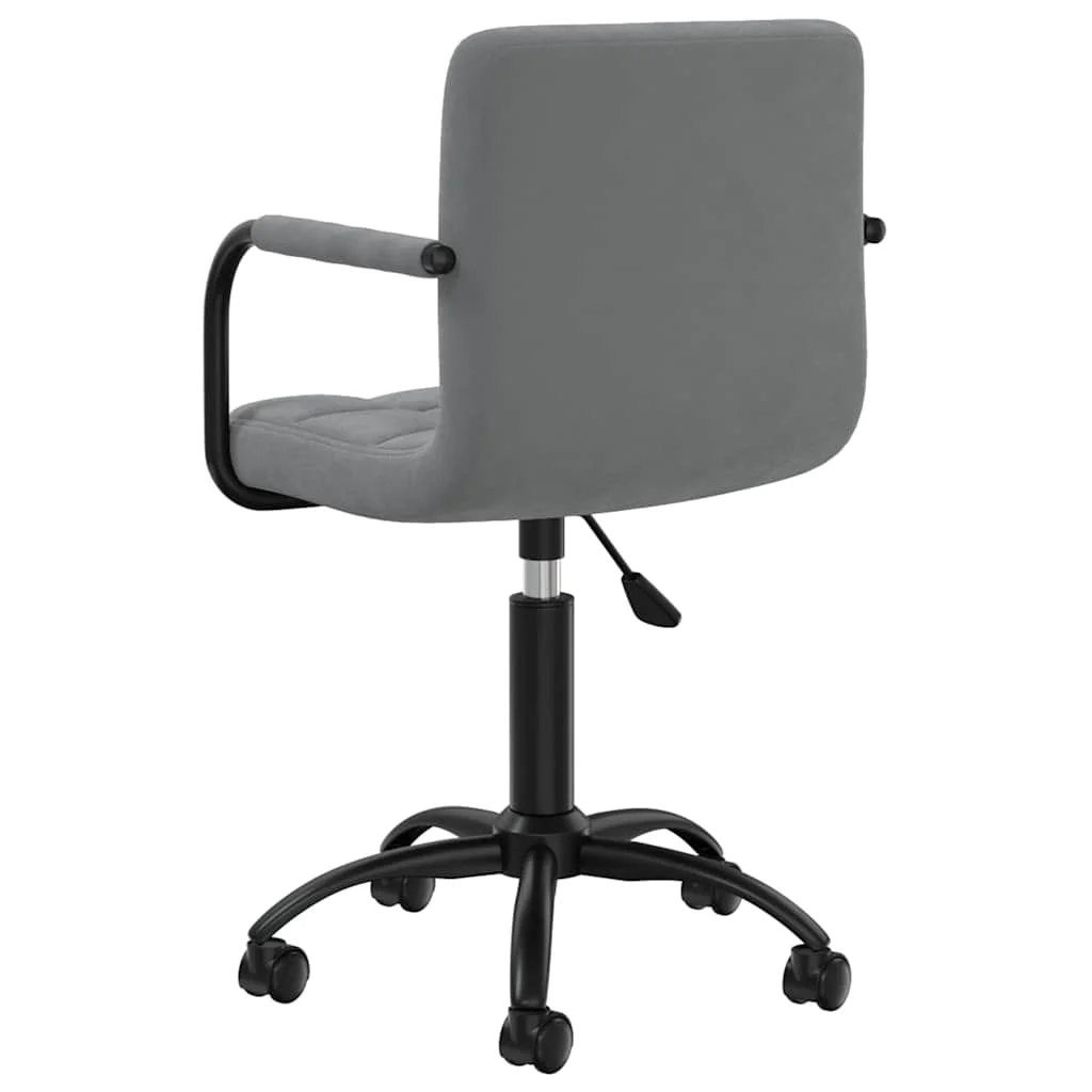 Chaise pivotante de bureau 40 x 47 x 87,5 cm gris foncé velours – modèle 2 – vue en situation