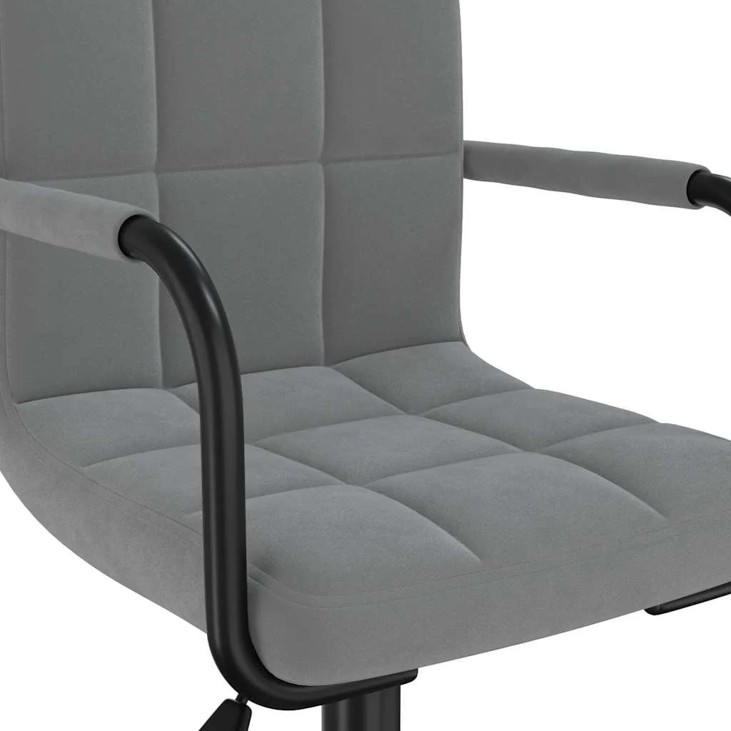 Chaise pivotante de bureau 40 x 47 x 87,5 cm gris foncé velours – modèle 2 – vue de dessus