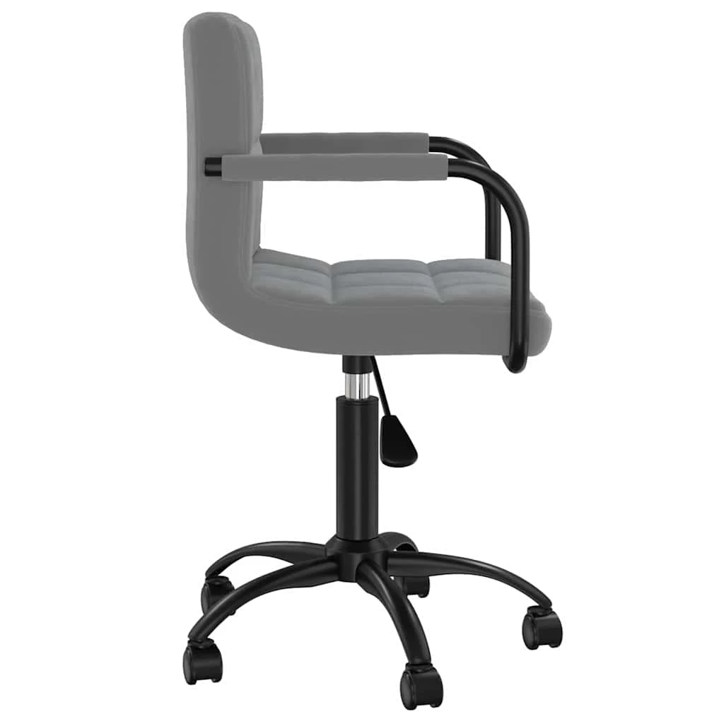 Chaise pivotante de bureau 40 x 47 x 87,5 cm gris foncé velours – modèle 2 – vue de détail