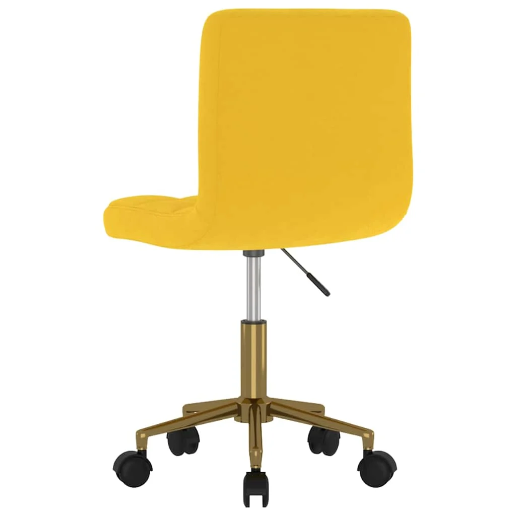 Chaise pivotante de bureau 40 x 47 x 87,5 cm jaune velours – vue de face