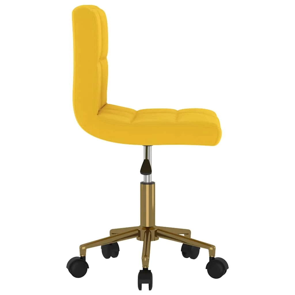 Chaise pivotante de bureau 40 x 47 x 87,5 cm jaune velours – vue de détail