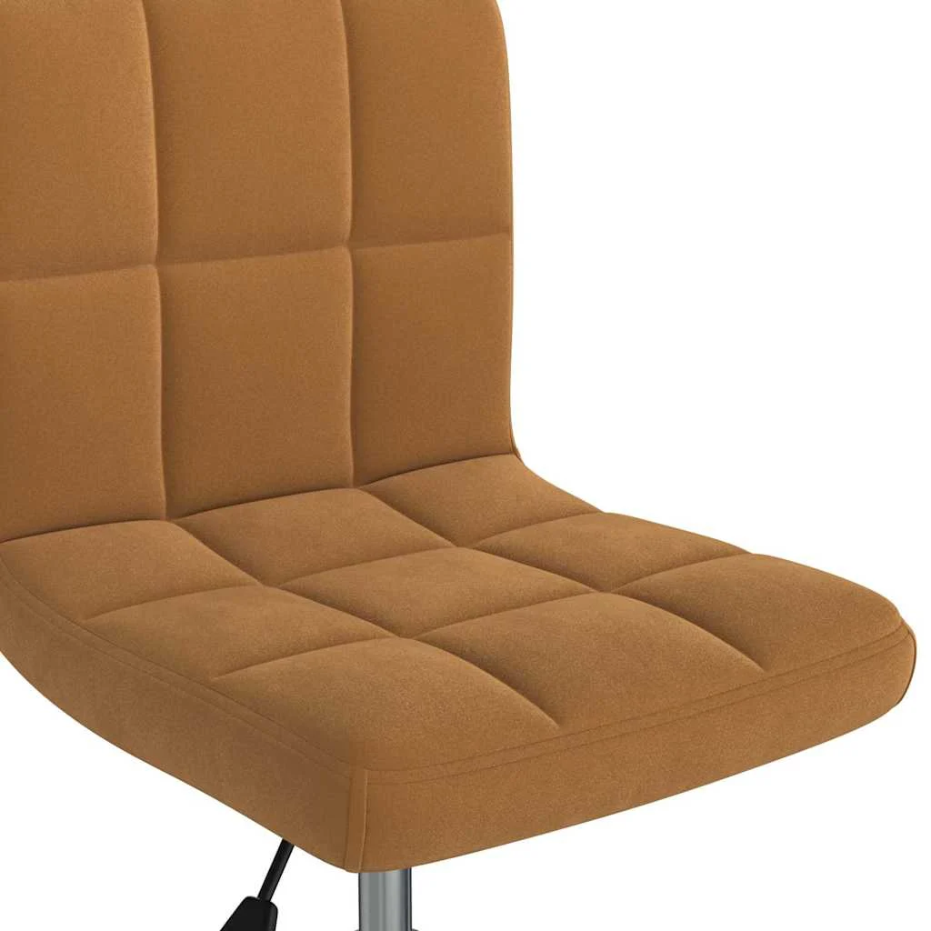 Chaise pivotante de bureau 40 x 47 x 87,5 cm marron velours – vue de dessus