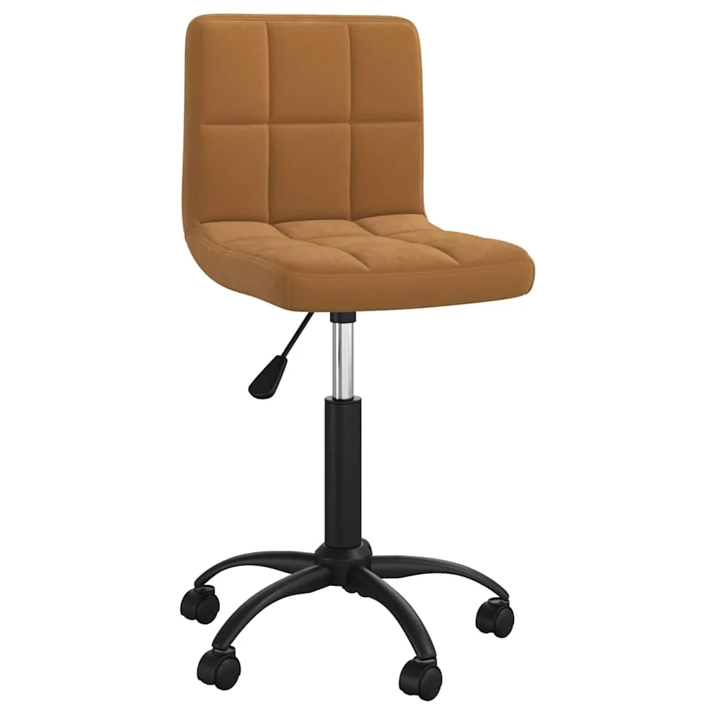 Chaise pivotante de bureau 40 x 47 x 87,5 cm marron velours – vue de face