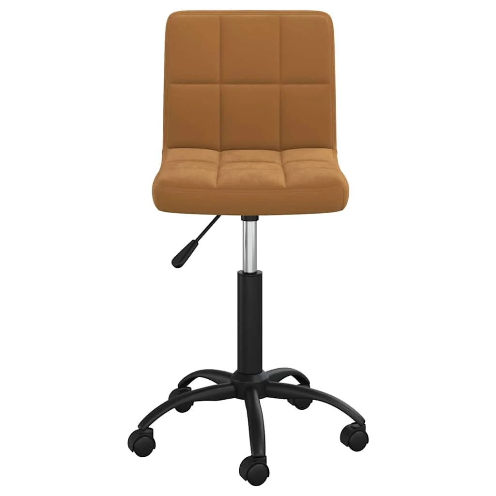 Chaise pivotante de bureau 40 x 47 x 87,5 cm marron velours – vue de côté