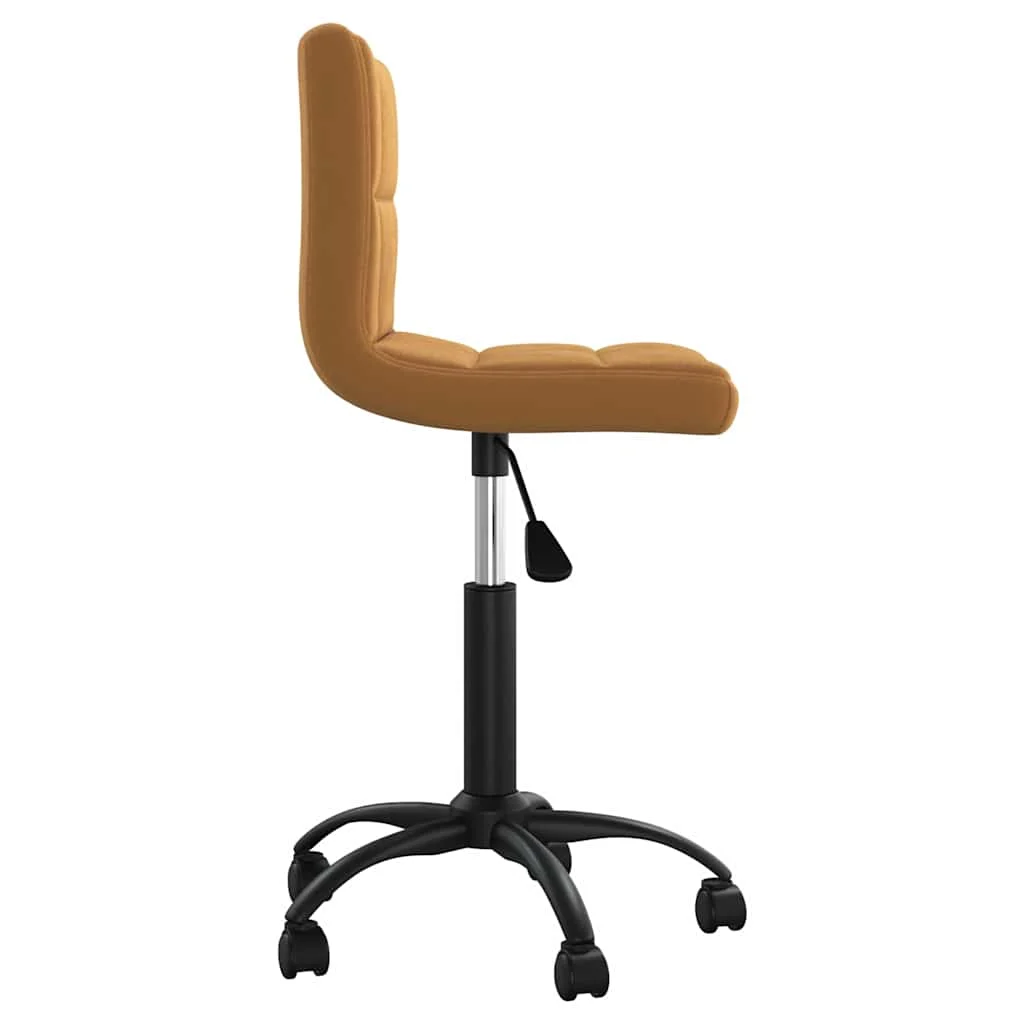 Chaise pivotante de bureau 40 x 47 x 87,5 cm marron velours – vue de détail