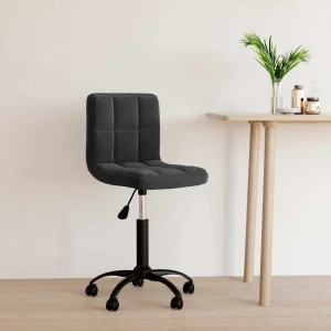 Chaise pivotante de bureau 40 x 47 x 87,5 cm noir velours – vue d’ensemble