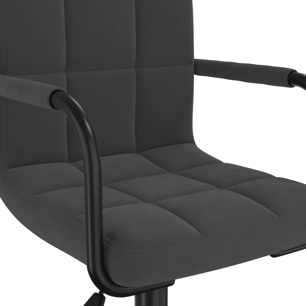 Chaise pivotante de bureau 40 x 47 x 87,5 cm noir velours – modèle 2 – vue de dessus