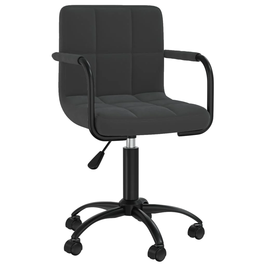 Chaise pivotante de bureau 40 x 47 x 87,5 cm noir velours – modèle 2 – vue de face