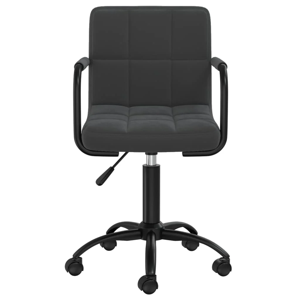 Chaise pivotante de bureau 40 x 47 x 87,5 cm noir velours – modèle 2 – vue de côté