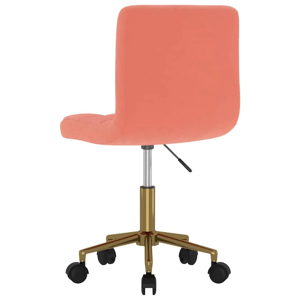 Chaise pivotante de bureau 40 x 47 x 87,5 cm rose velours – vue de côté