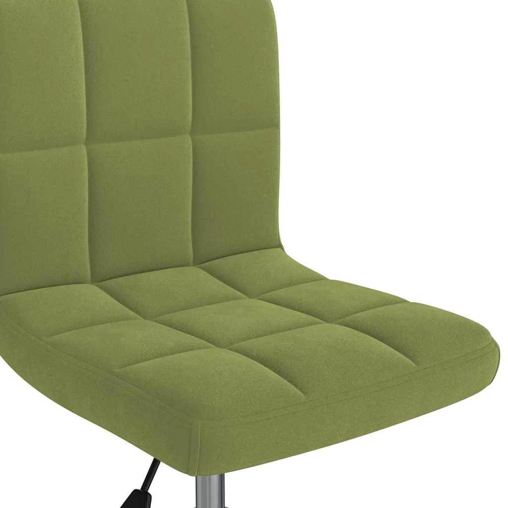 Chaise pivotante de bureau 40 x 47 x 87,5 cm vert clair velours – vue de dessus