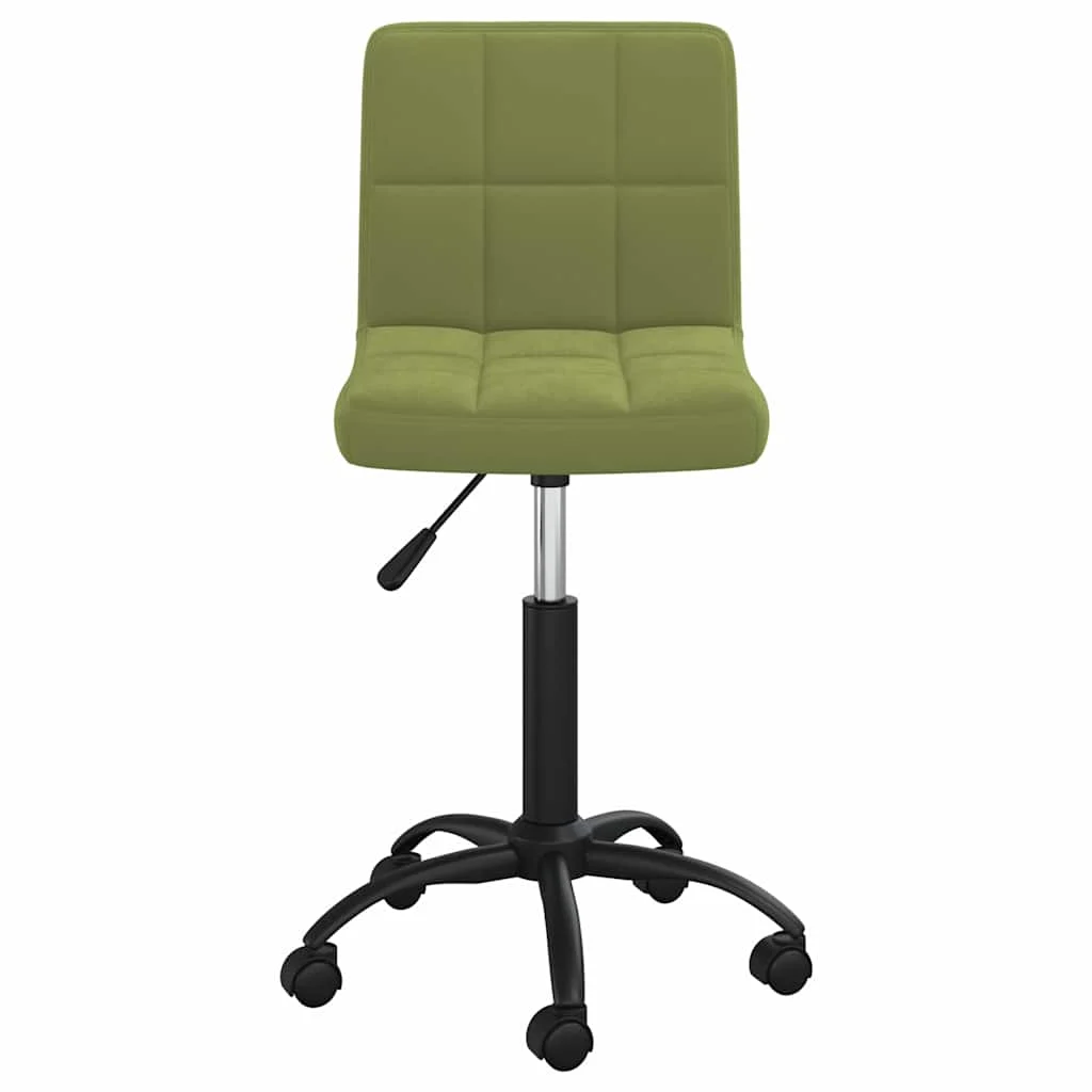Chaise pivotante de bureau 40 x 47 x 87,5 cm vert clair velours – vue de côté