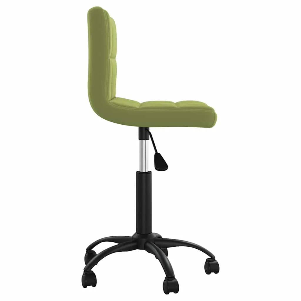 Chaise pivotante de bureau 40 x 47 x 87,5 cm vert clair velours – vue de détail