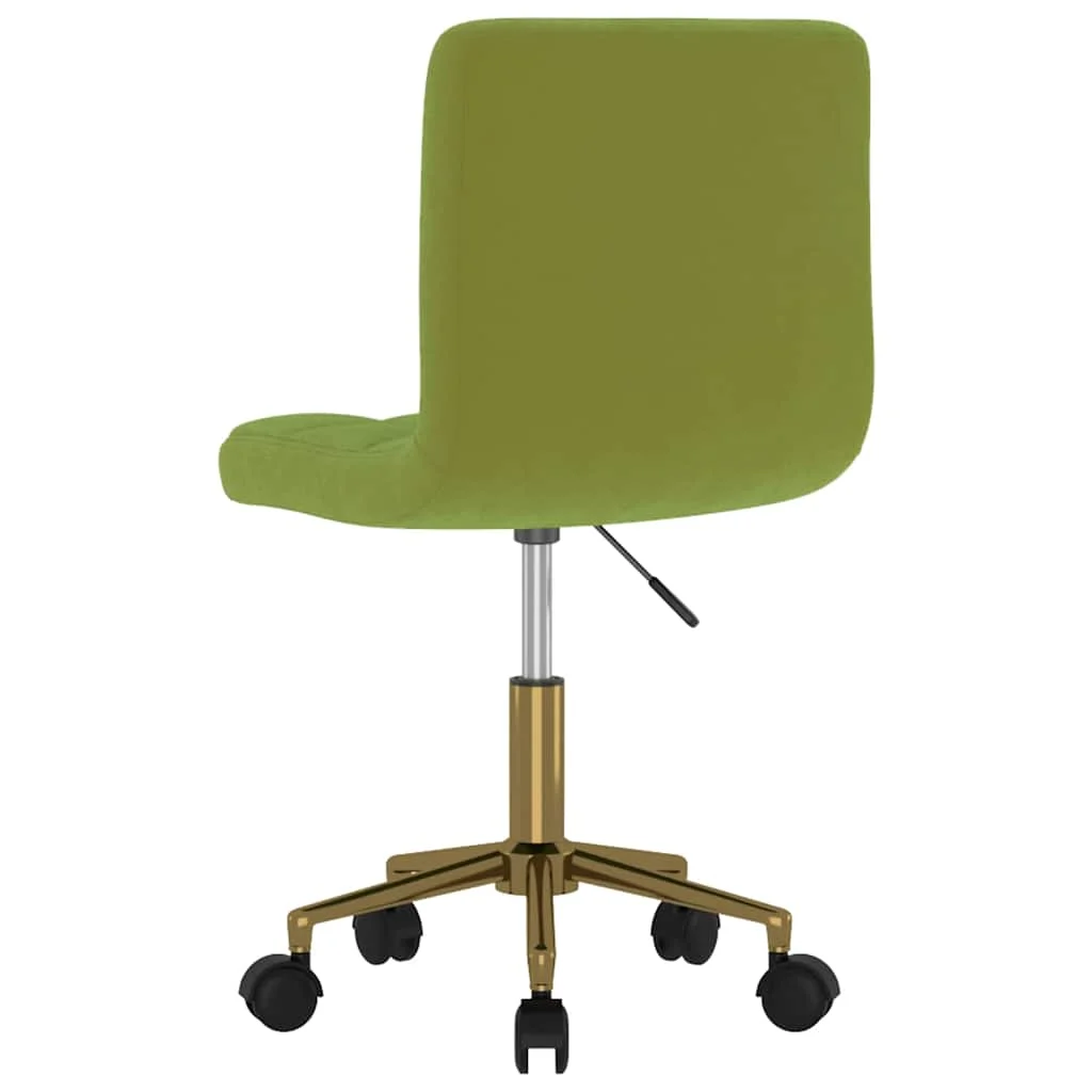 Chaise pivotante de bureau 40 x 47 x 87,5 cm vert clair velours – modèle 2 – vue de côté