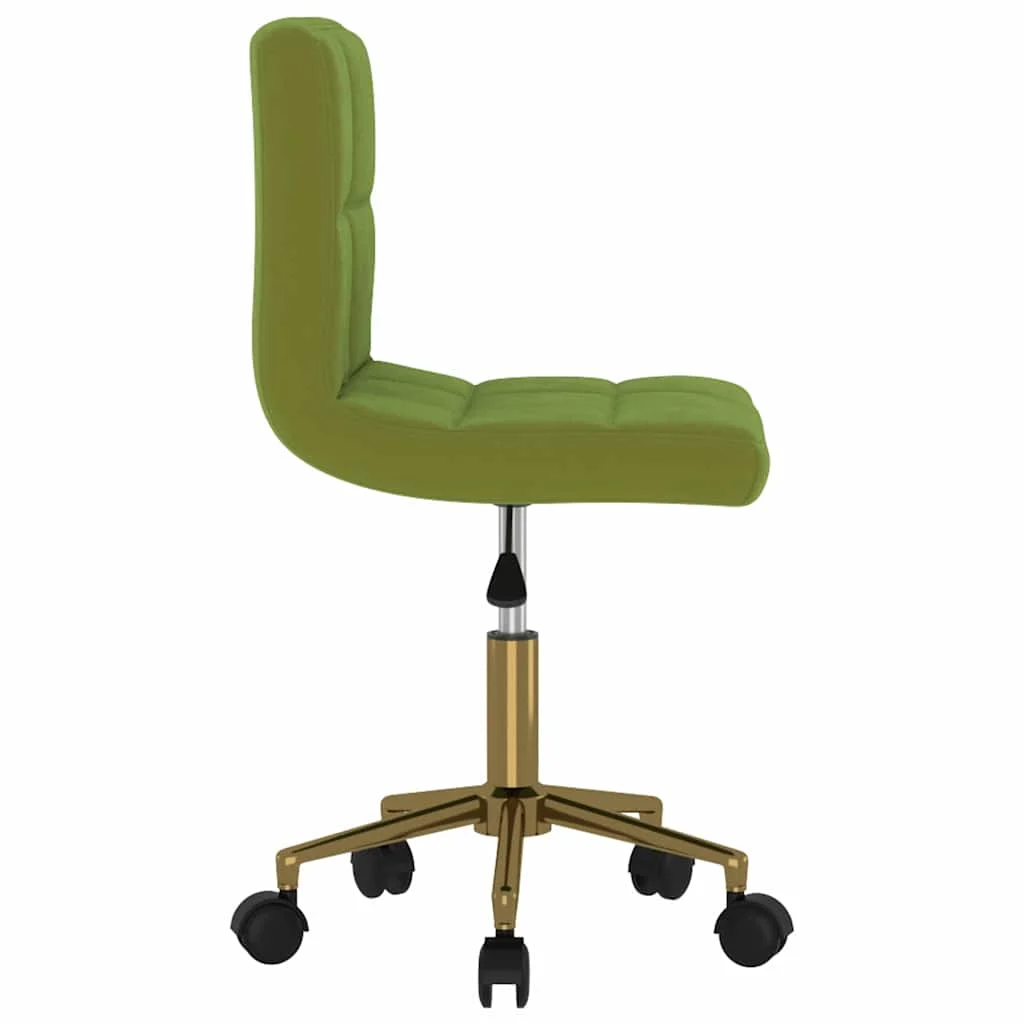 Chaise pivotante de bureau 40 x 47 x 87,5 cm vert clair velours – modèle 2 – vue de détail