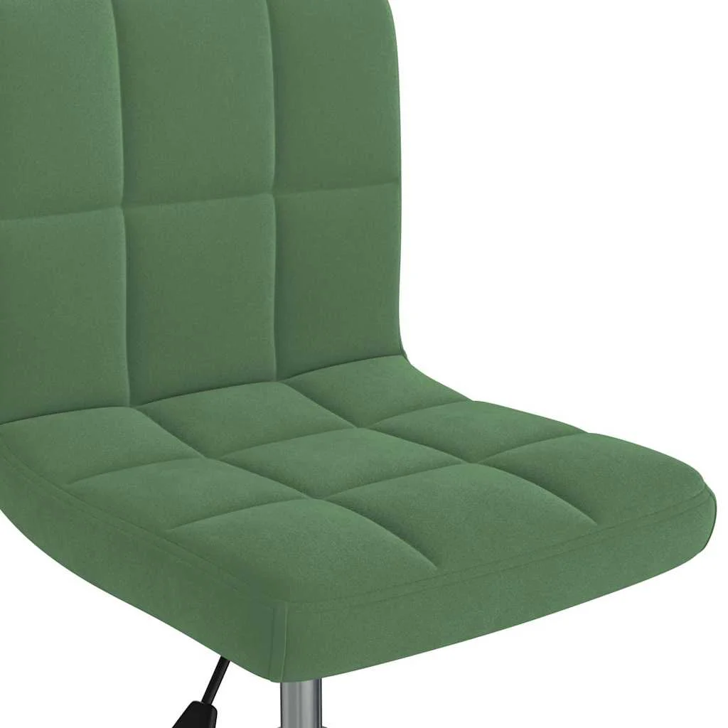 Chaise pivotante de bureau 40 x 47 x 87,5 cm vert foncé velours – vue de dessus