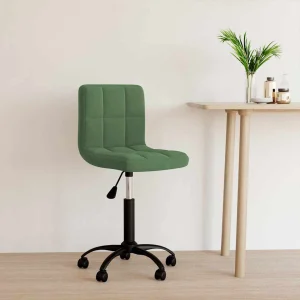 Chaise pivotante de bureau 40 x 47 x 87,5 cm vert foncé velours – vue d’ensemble
