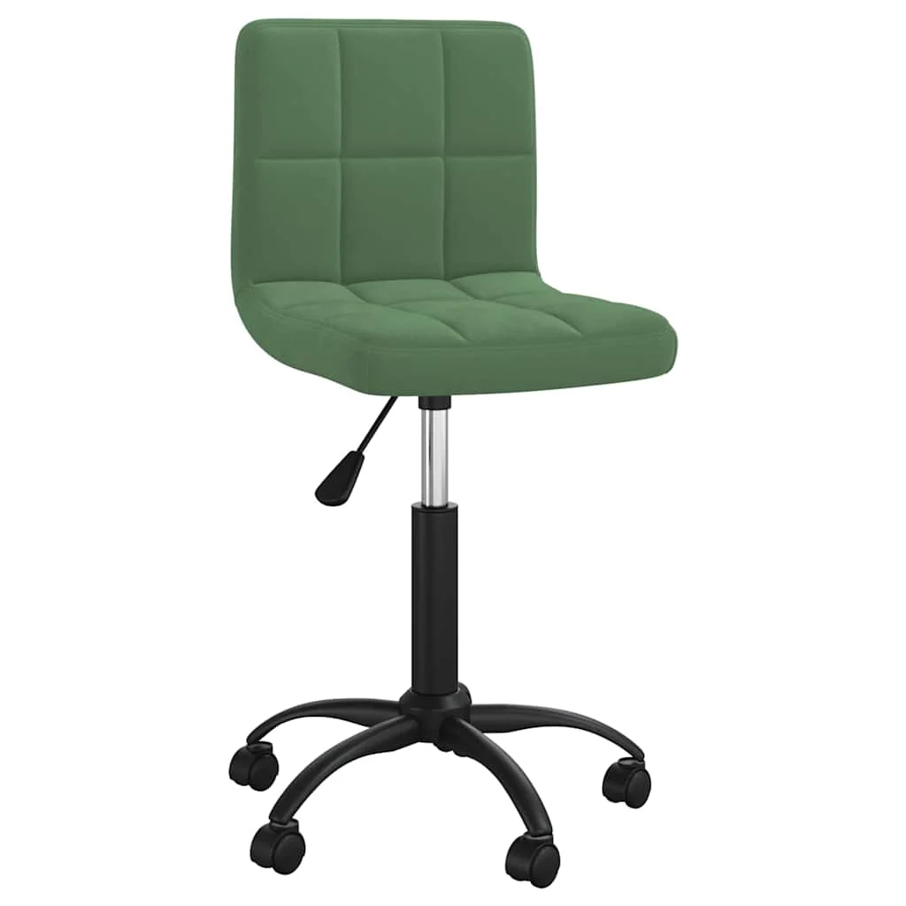 Chaise pivotante de bureau 40 x 47 x 87,5 cm vert foncé velours – vue de face