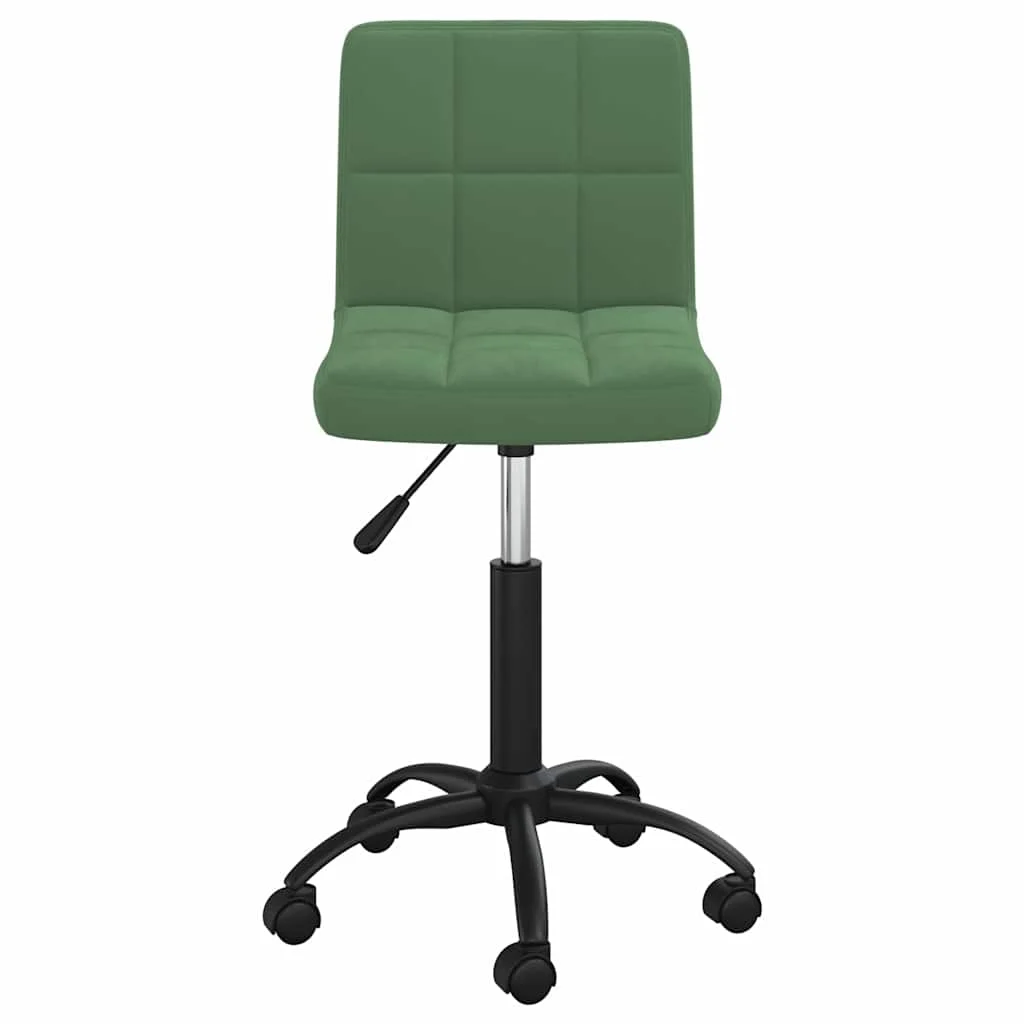Chaise pivotante de bureau 40 x 47 x 87,5 cm vert foncé velours – vue de côté