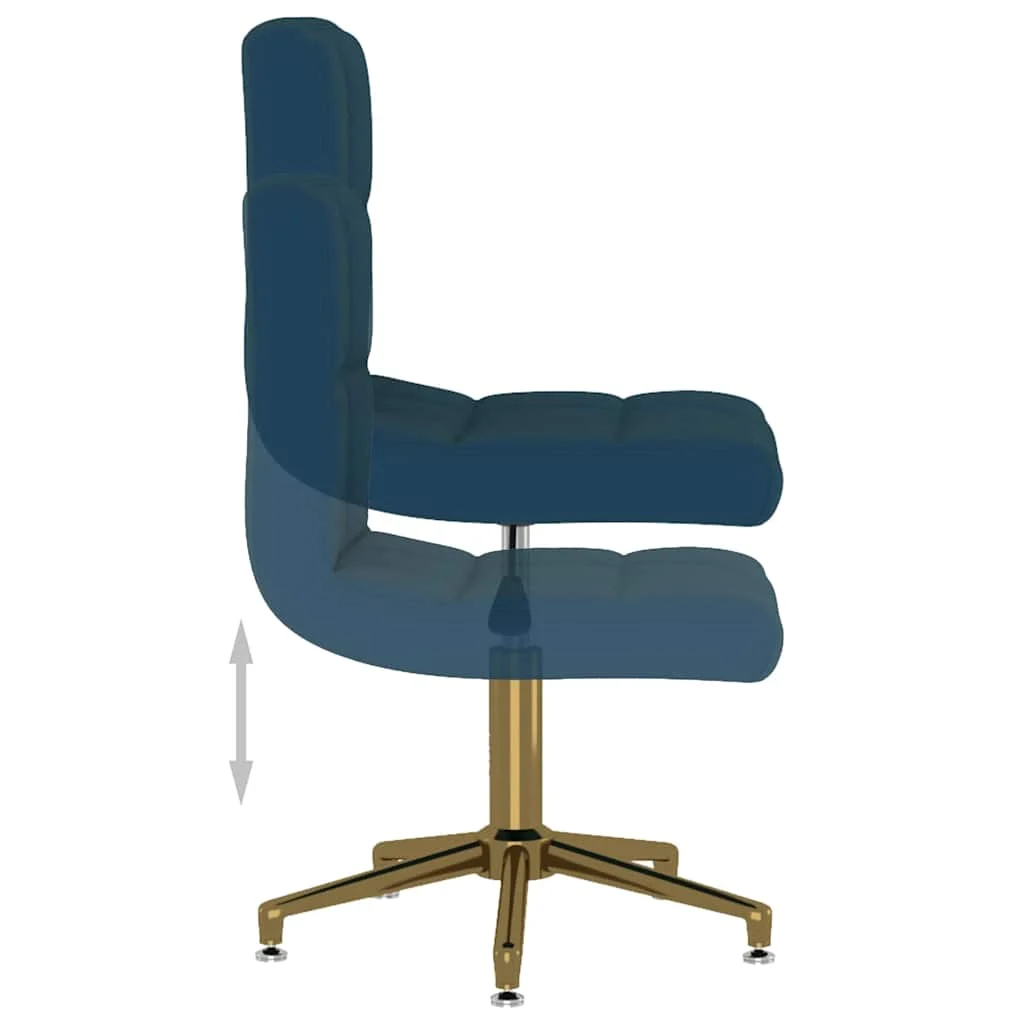 Chaise pivotante de bureau 40 x 47 x 88,5 cm bleu velours – vue de dessus