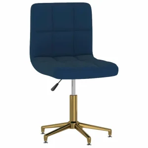 Chaise pivotante de bureau 40 x 47 x 88,5 cm bleu velours – vue d’ensemble