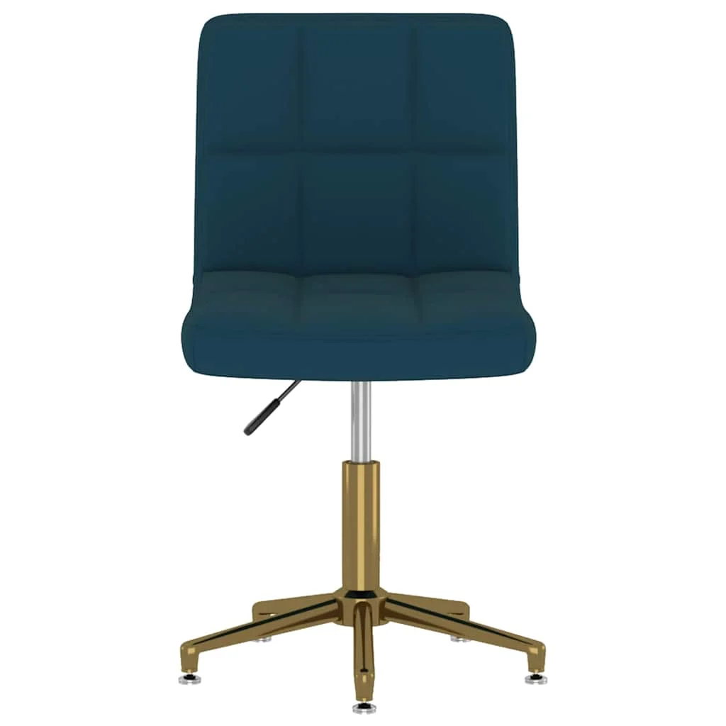 Chaise pivotante de bureau 40 x 47 x 88,5 cm bleu velours – vue de face