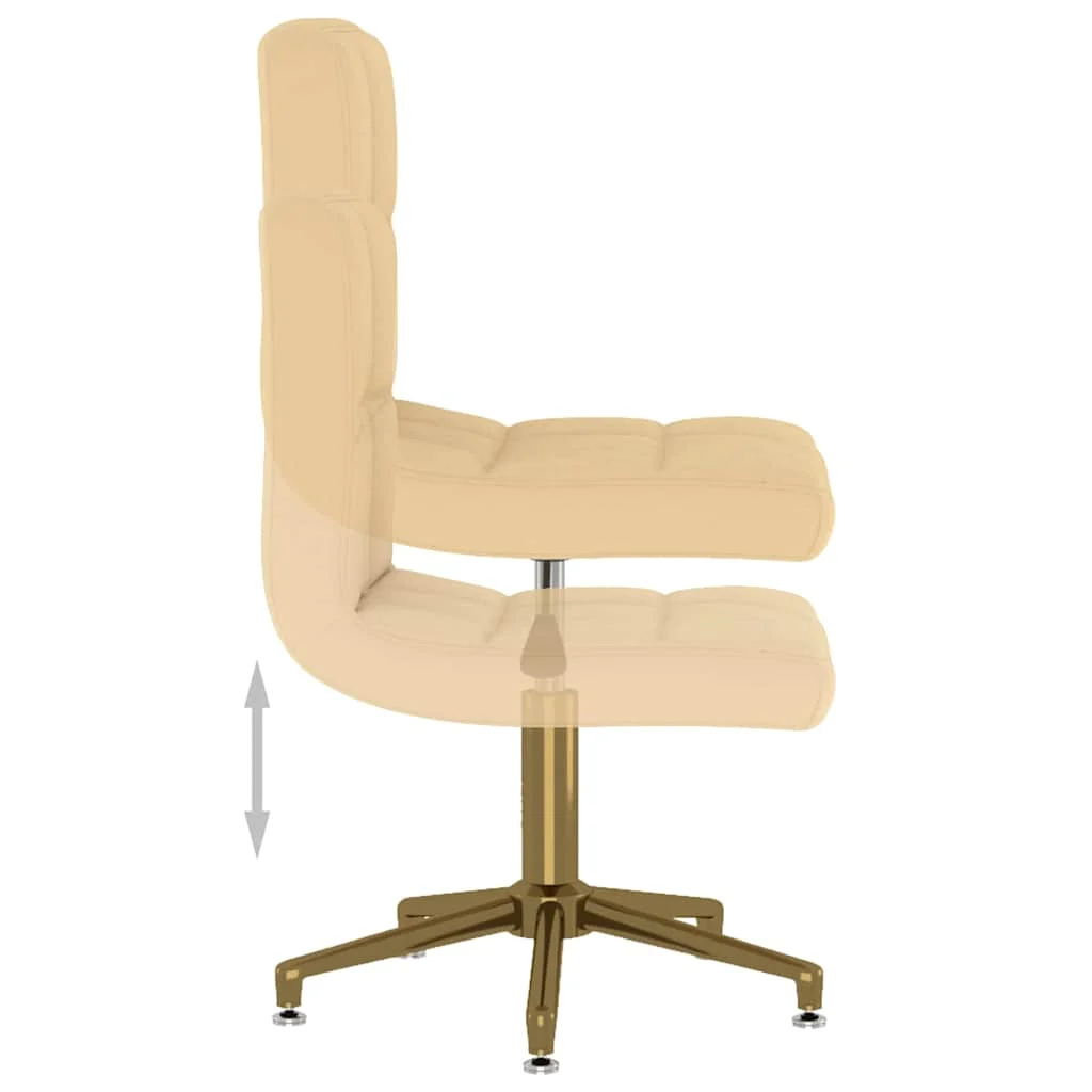 Chaise pivotante de bureau 40 x 47 x 88,5 cm crème velours – vue de dessus