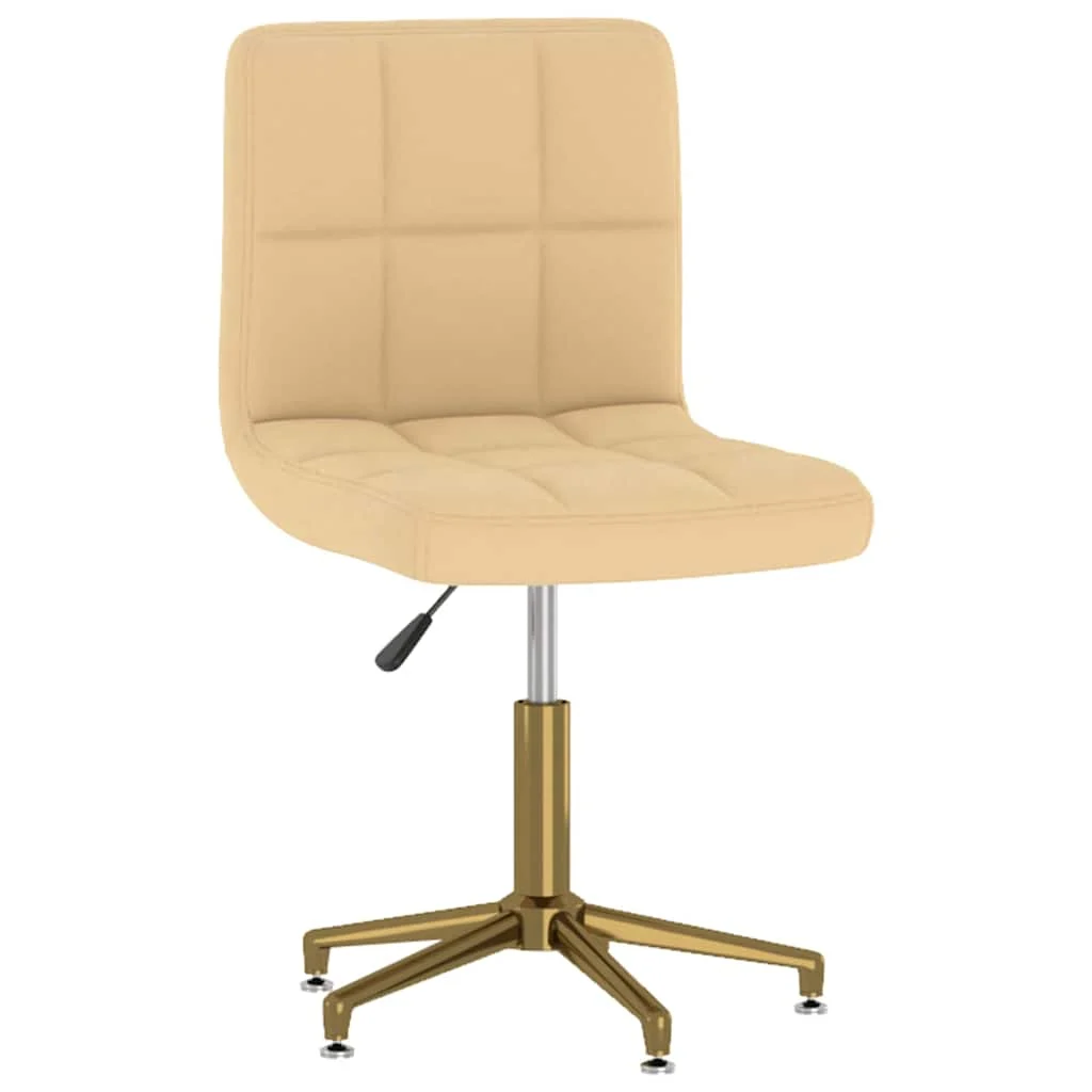 Chaise pivotante de bureau 40 x 47 x 88,5 cm crème velours – vue d’ensemble