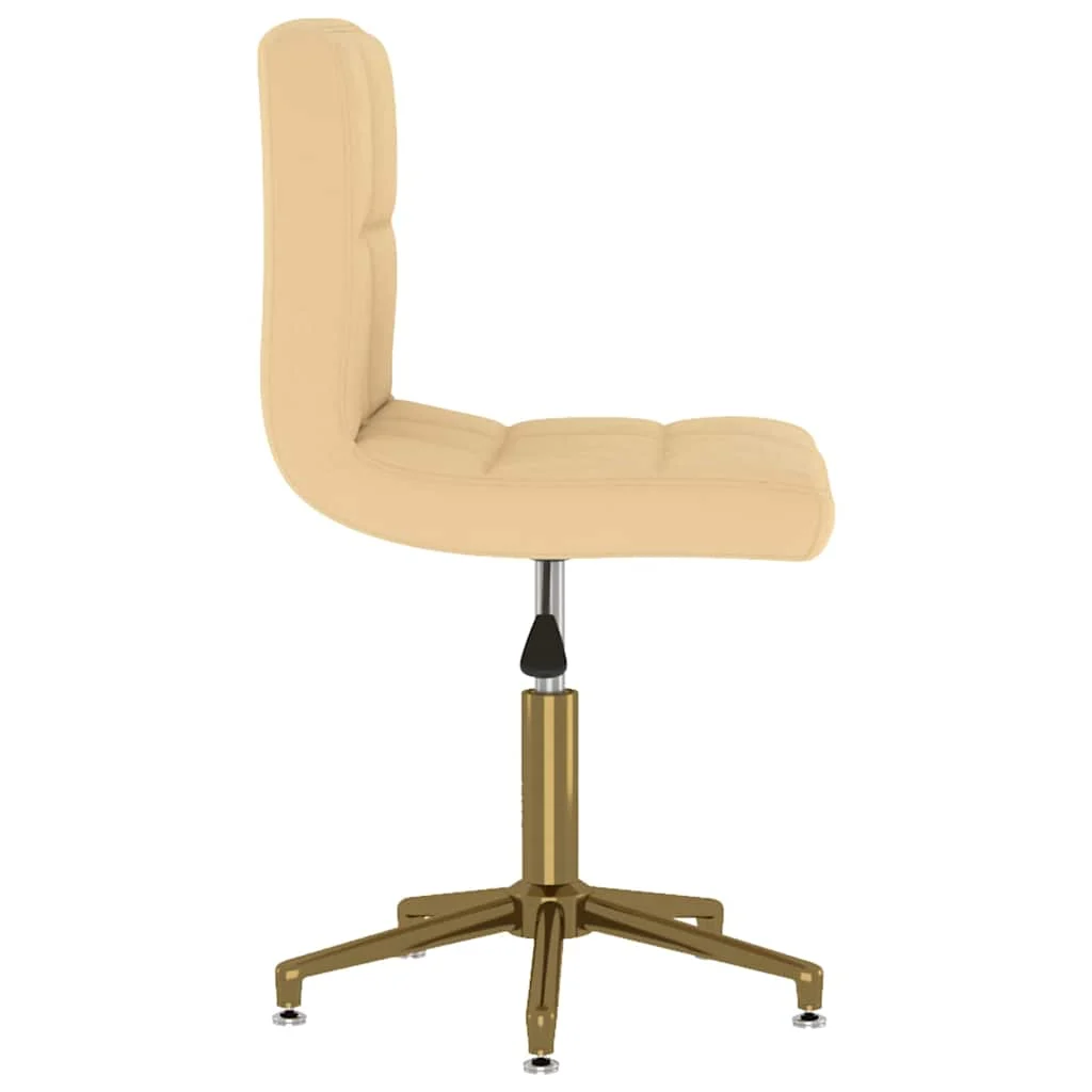 Chaise pivotante de bureau 40 x 47 x 88,5 cm crème velours – vue de côté