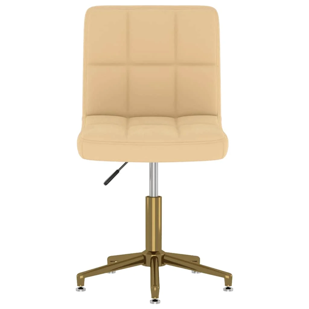 Chaise pivotante de bureau 40 x 47 x 88,5 cm crème velours – vue de détail