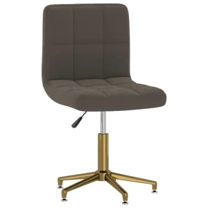 Chaise pivotante de bureau 40 x 47 x 88,5 cm gris foncé velours – vue d’ensemble