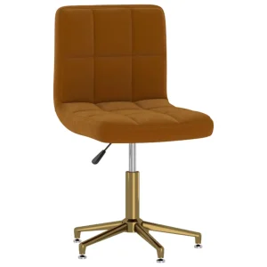 Chaise pivotante de bureau 40 x 47 x 88,5 cm marron velours – vue d’ensemble