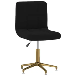 Chaise pivotante de bureau 40 x 47 x 88,5 cm noir velours – vue d’ensemble