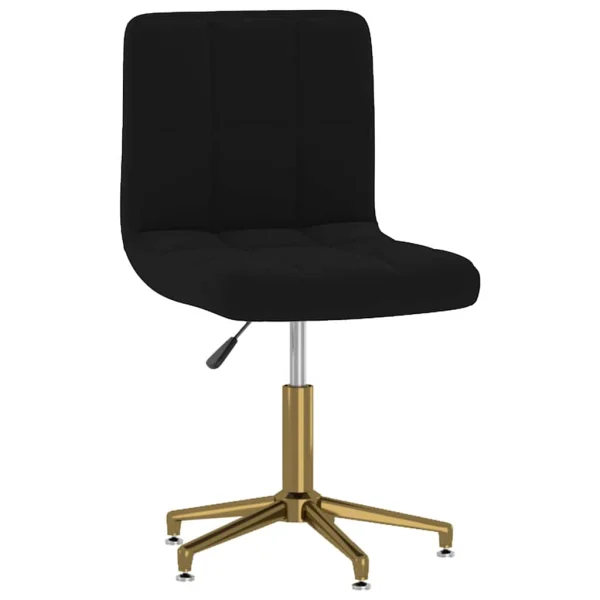 Chaise pivotante de bureau 40 x 47 x 88,5 cm noir velours – vue d’ensemble