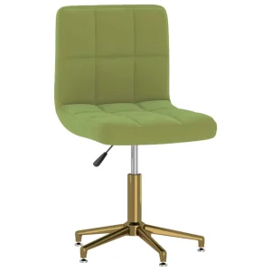 Chaise pivotante de bureau 40 x 47 x 88,5 cm vert clair velours – vue d’ensemble