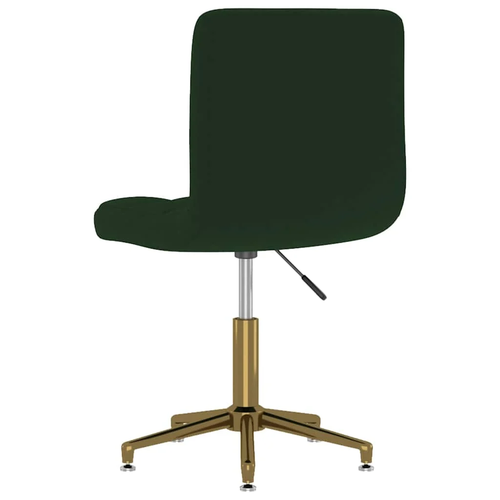 Chaise pivotante de bureau 40 x 47 x 88,5 cm vert foncé velours – vue de face