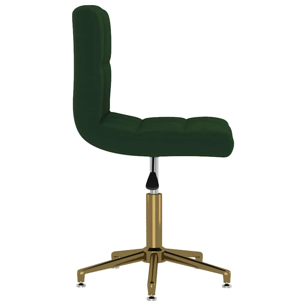 Chaise pivotante de bureau 40 x 47 x 88,5 cm vert foncé velours – vue de côté