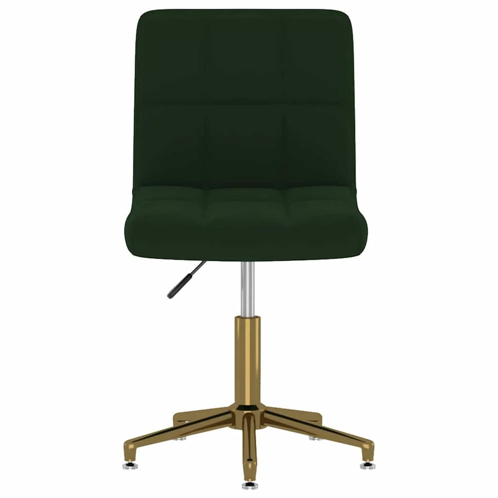 Chaise pivotante de bureau 40 x 47 x 88,5 cm vert foncé velours – vue de détail
