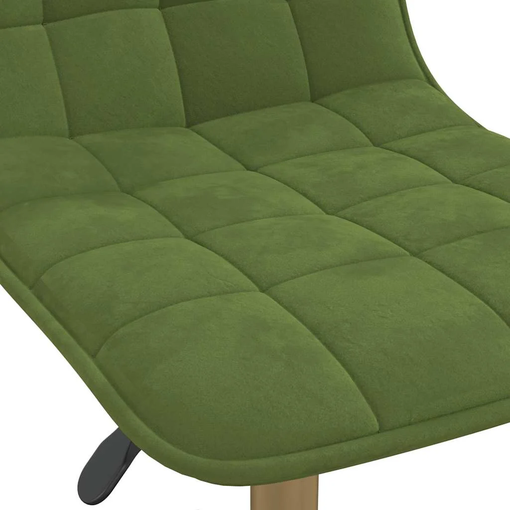 Chaise pivotante de bureau 42,5 x 45 x 79 cm vert clair velours – vue de dessus