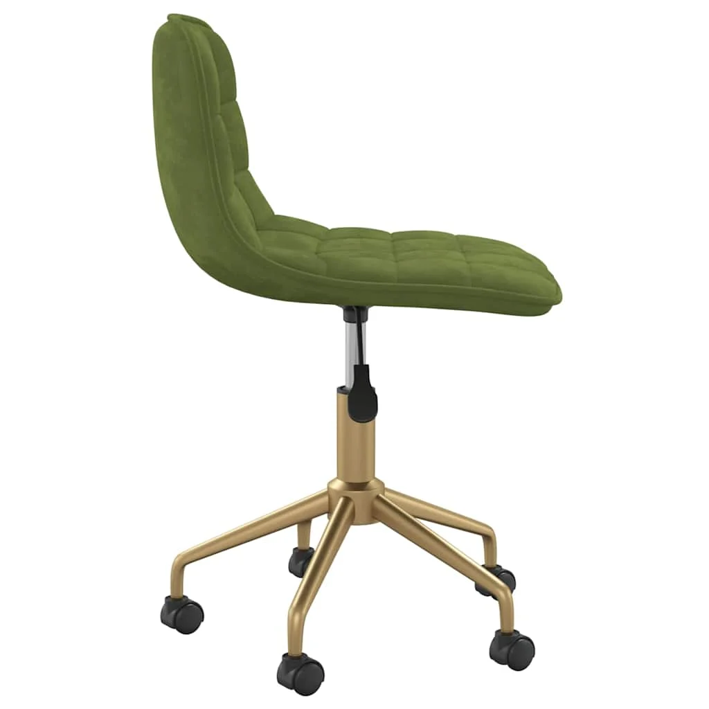 Chaise pivotante de bureau 42,5 x 45 x 79 cm vert clair velours – vue de détail
