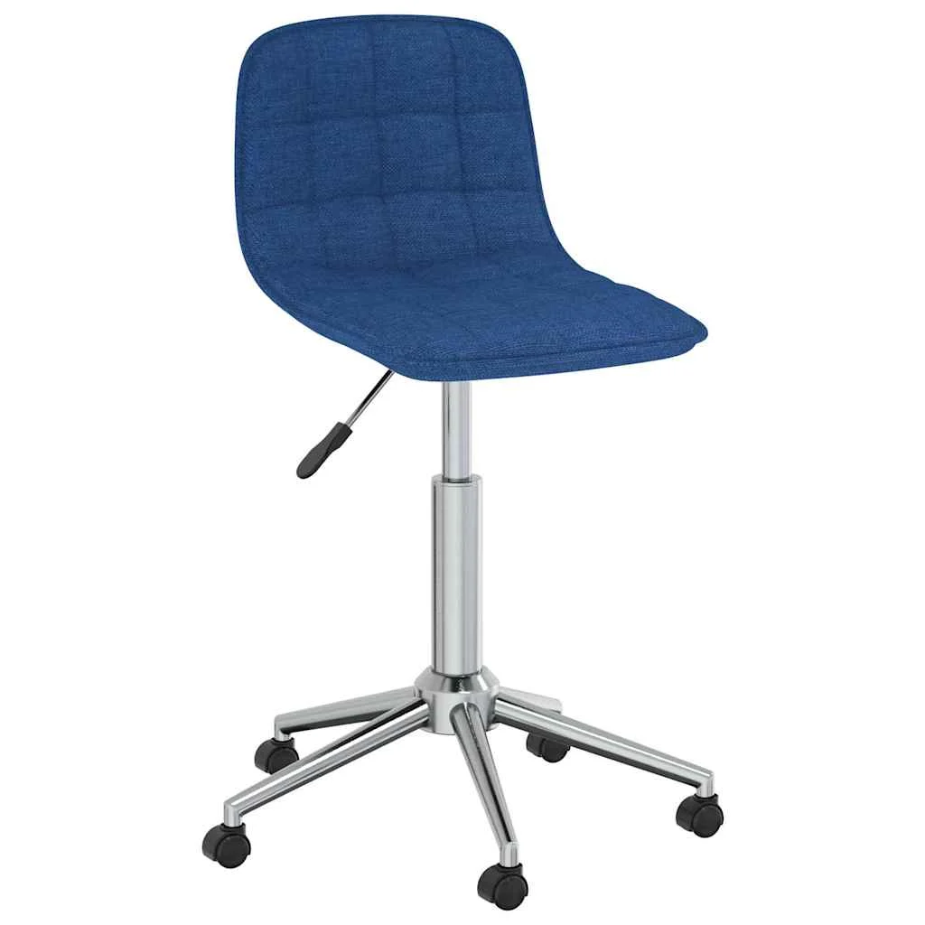 Chaise pivotante de bureau 42,5 x 45 x 80,5 cm bleu tissu – modèle 2 – vue d’ensemble