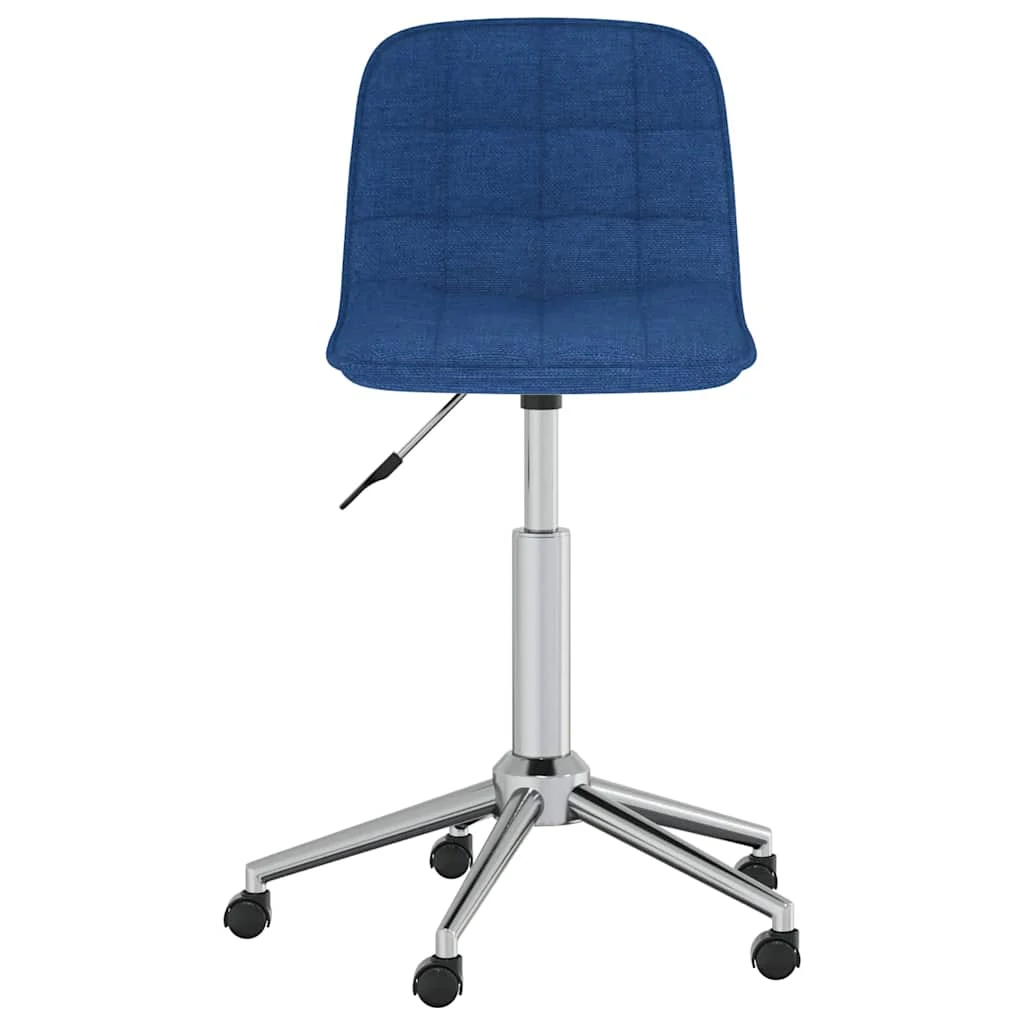 Chaise pivotante de bureau 42,5 x 45 x 80,5 cm bleu tissu – modèle 2 – vue de face