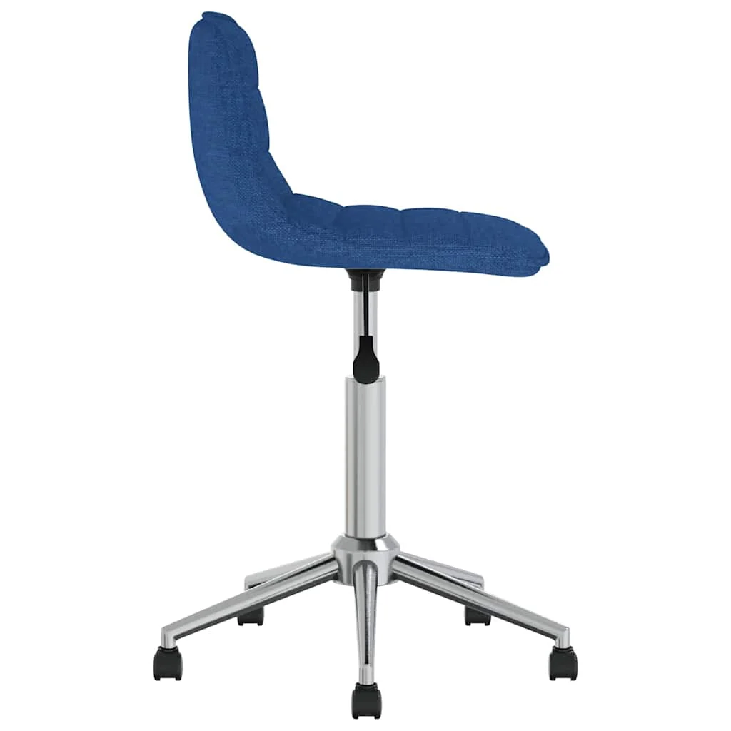 Chaise pivotante de bureau 42,5 x 45 x 80,5 cm bleu tissu – modèle 2 – vue de côté