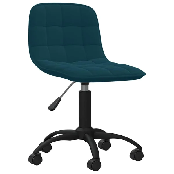 Chaise pivotante de bureau 42,5 x 45 x 80,5 cm bleu velours – vue d’ensemble