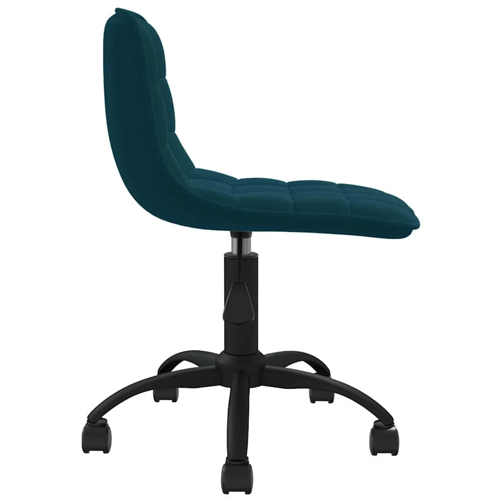 Chaise pivotante de bureau 42,5 x 45 x 80,5 cm bleu velours – vue de côté