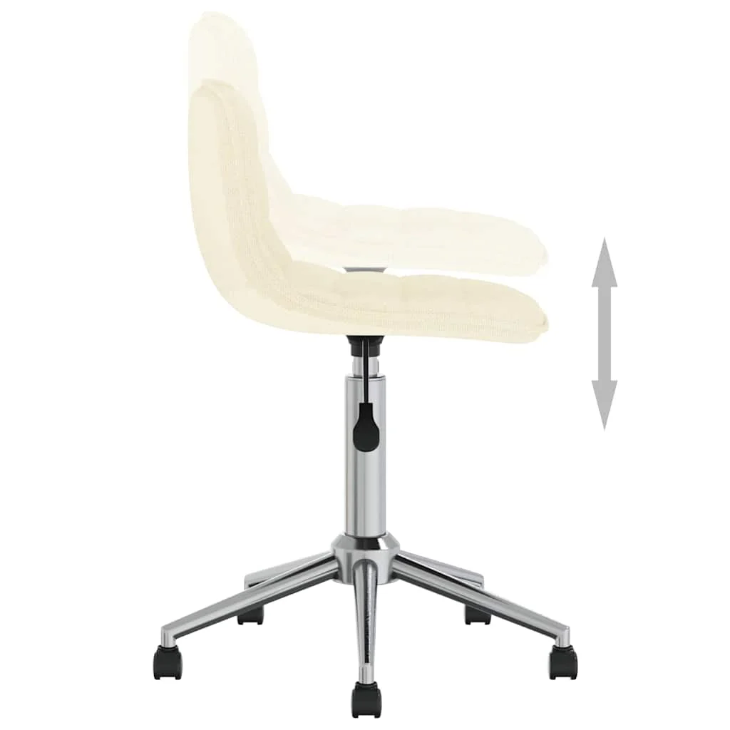 Chaise pivotante de bureau 42,5 x 45 x 80,5 cm crème tissu – vue de dessus