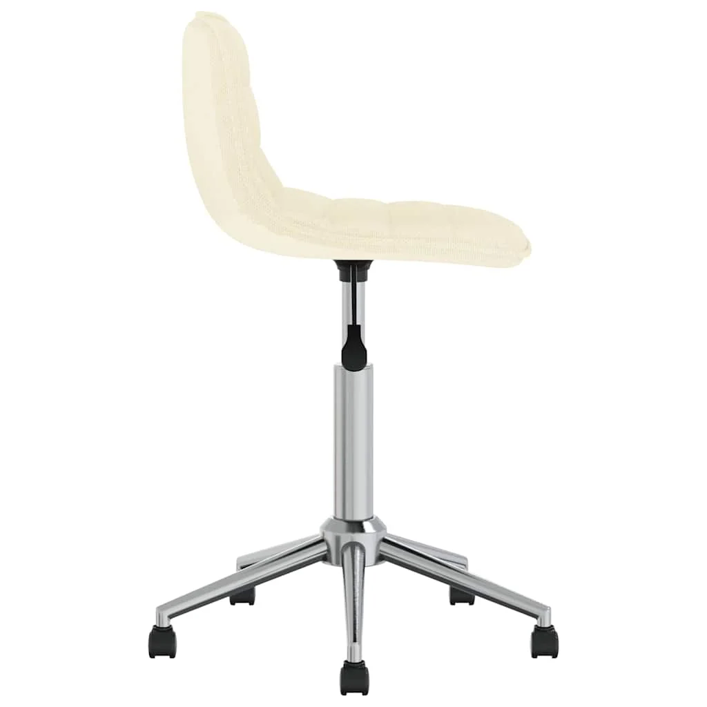 Chaise pivotante de bureau 42,5 x 45 x 80,5 cm crème tissu – vue de détail