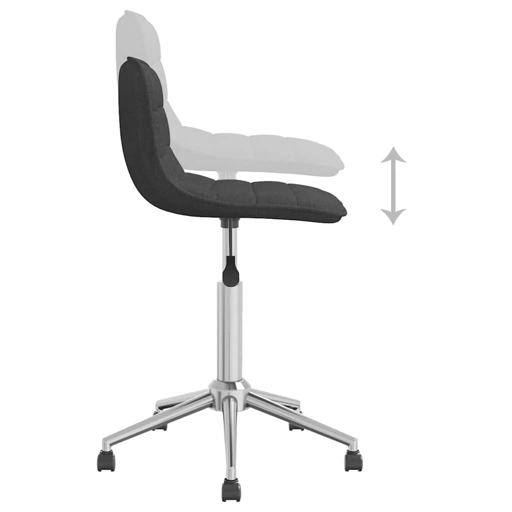 Chaise pivotante de bureau 42,5 x 45 x 80,5 cm gris foncé tissu – modèle 2 – vue de dessus